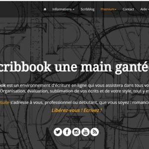 page d'accueil scribbook