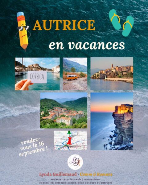 communiquer pendant l'été autrice en vacances exemple de post instagram