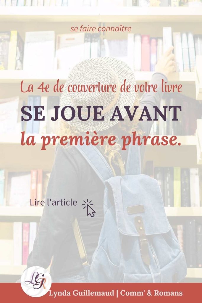 Illustration Pinterest : citation sur la préparation de la quatrième de couverture, avant la première phrase